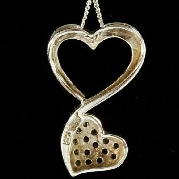 Sweetheart Necklace Sterling Silver 925 Chain w Heart Pendant - Picture 2 of 6